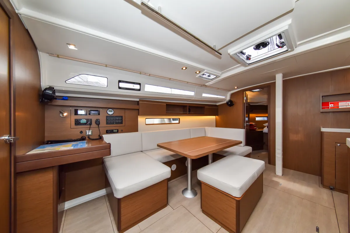Salon of Eylin, a Beneteau Oceanis 40.1 sailboat at Zadar, Croatia