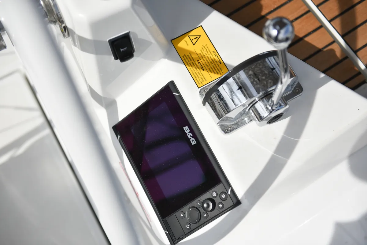 Cockpit of Eylin, a Beneteau Oceanis 40.1 sailboat at Zadar, Croatia