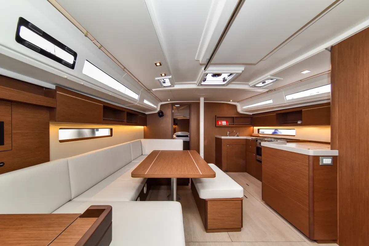 Salon of Eylin, a Beneteau Oceanis 40.1 sailboat at Zadar, Croatia