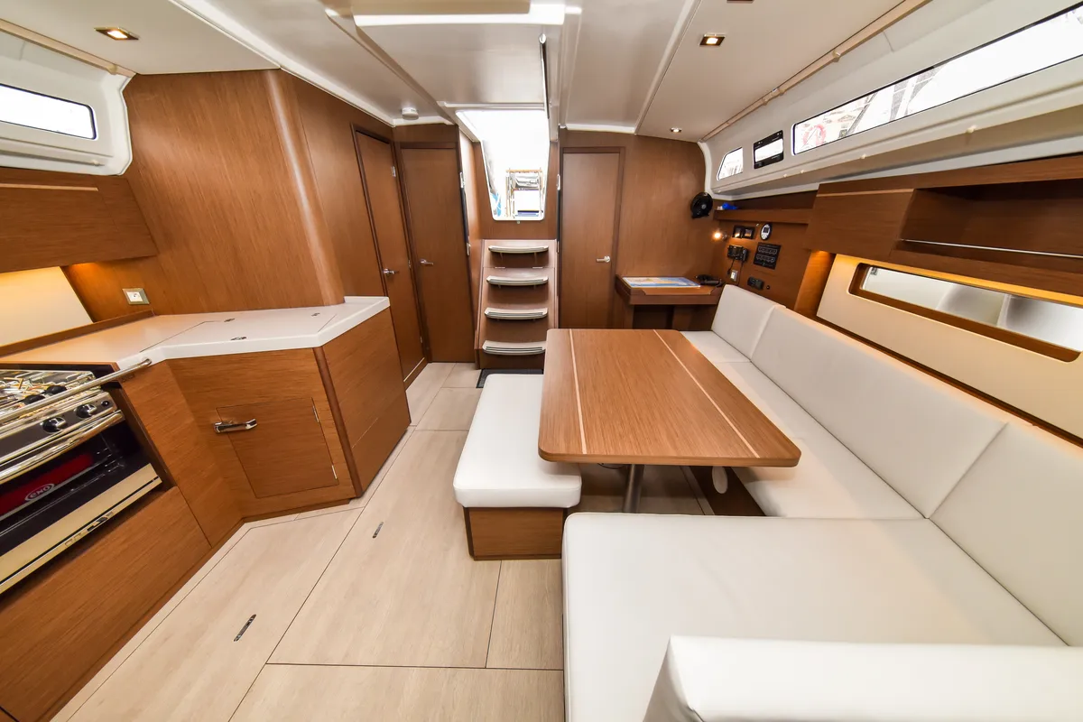 Salon of Eylin, a Beneteau Oceanis 40.1 sailboat at Zadar, Croatia