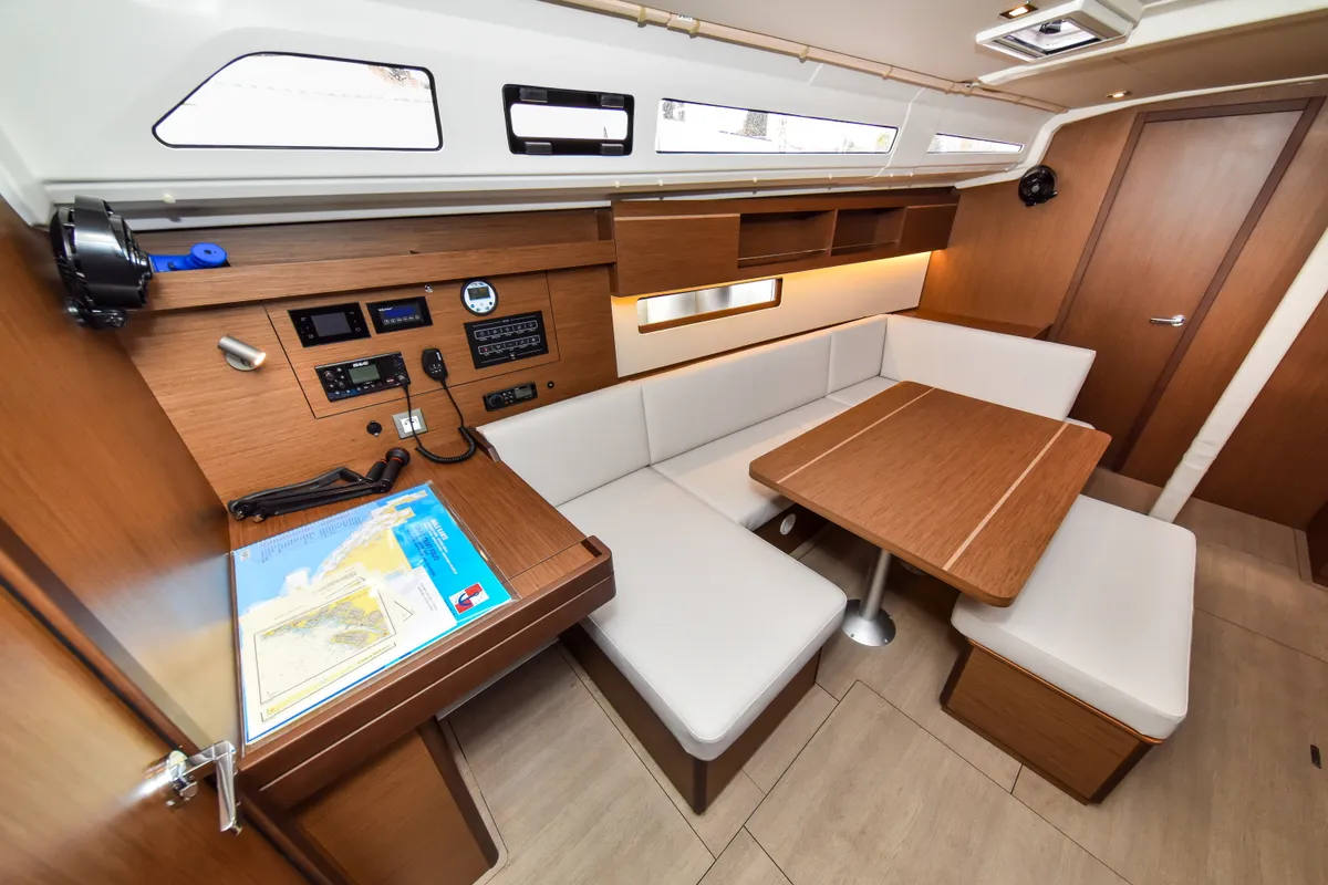 Salon of Eylin, a Beneteau Oceanis 40.1 sailboat at Zadar, Croatia