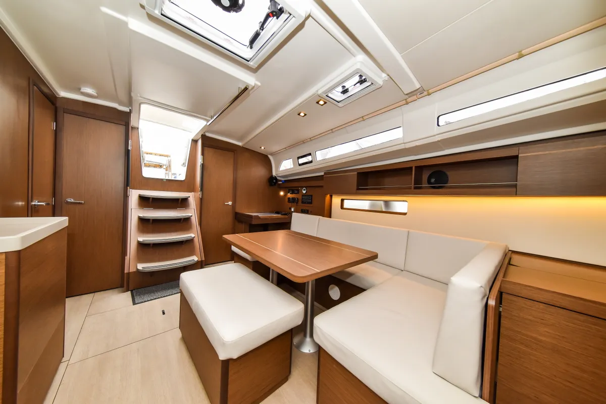 Exterior view of Eylin, a Beneteau Oceanis 40.1 sailboat at Zadar, Croatia