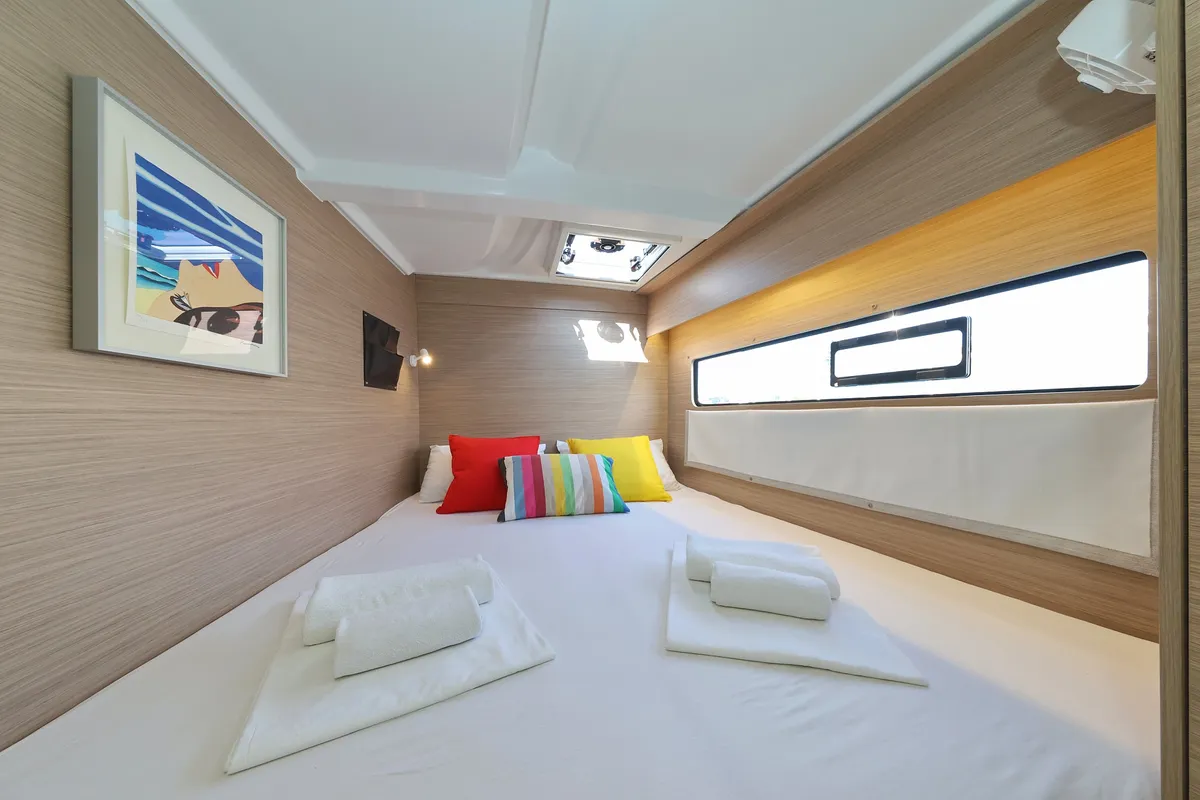 Cabin on NAMI, a Lagoon 38 catamaran at Općina Sukošan, Croatia