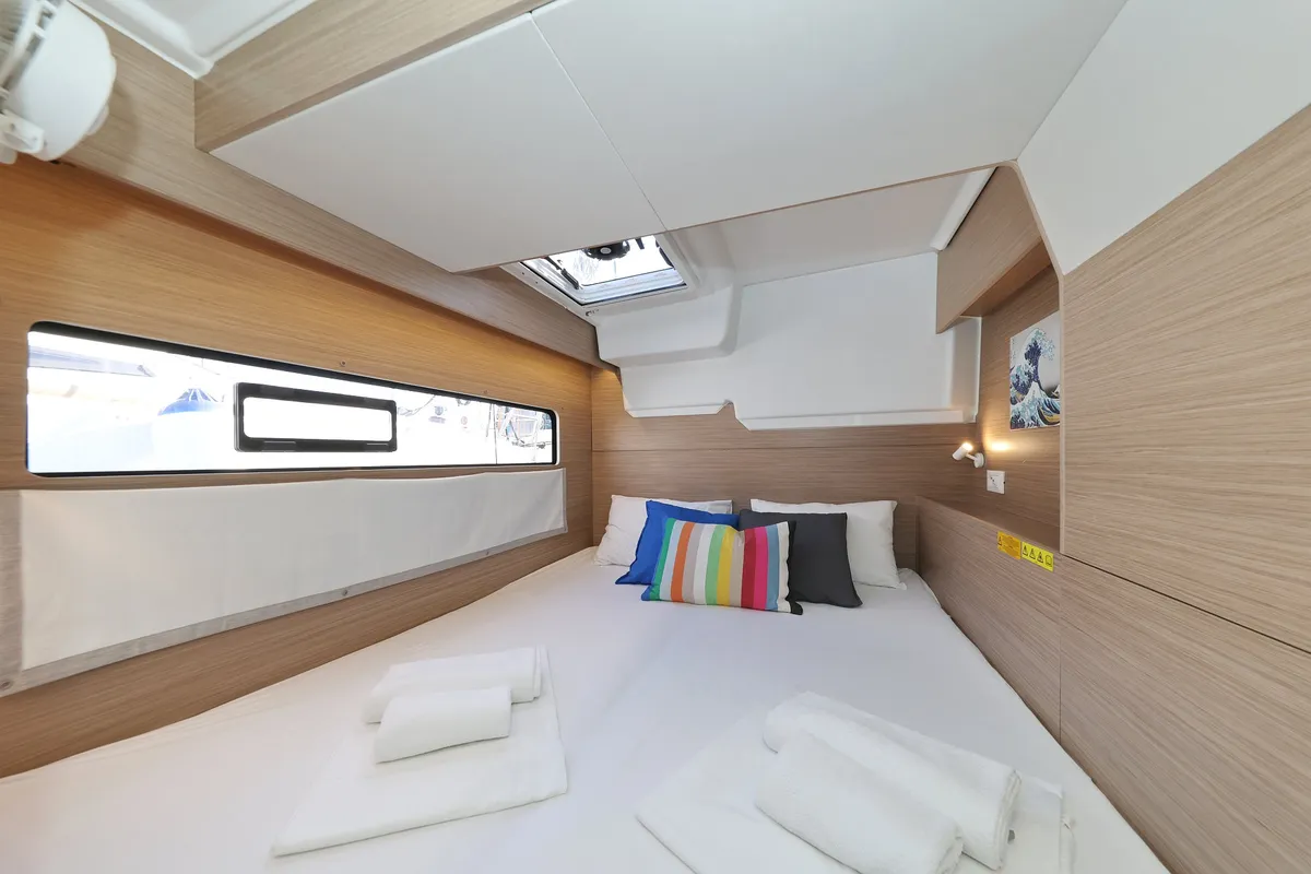 Cabin on NAMI, a Lagoon 38 catamaran at Općina Sukošan, Croatia