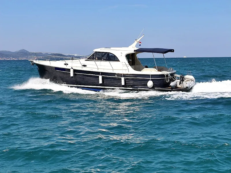 Exterior view of Roberta, a SAS - Vektor Adriana 44 motor yacht at Općina Sukošan, Croatia