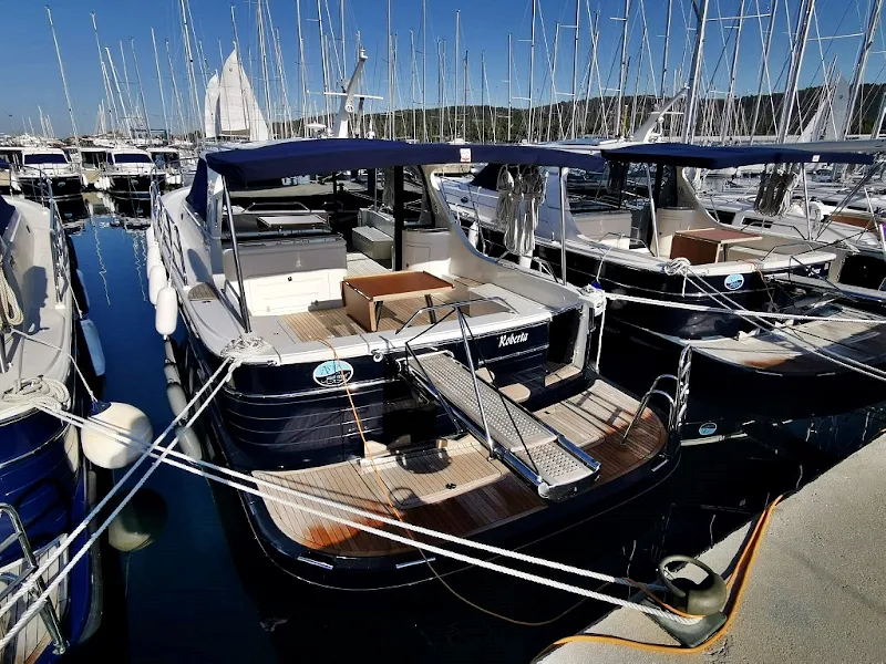 Exterior view of Roberta, a SAS - Vektor Adriana 44 motor yacht at Općina Sukošan, Croatia