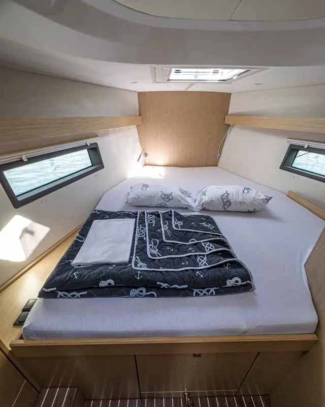 Cabin on Livia, a Bavaria C42 sailboat at Grad Pula, Croatia