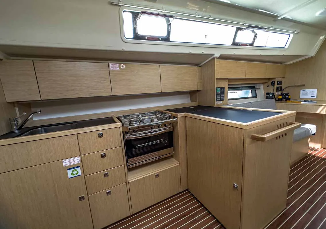 Cabin on Livia, a Bavaria C42 sailboat at Grad Pula, Croatia