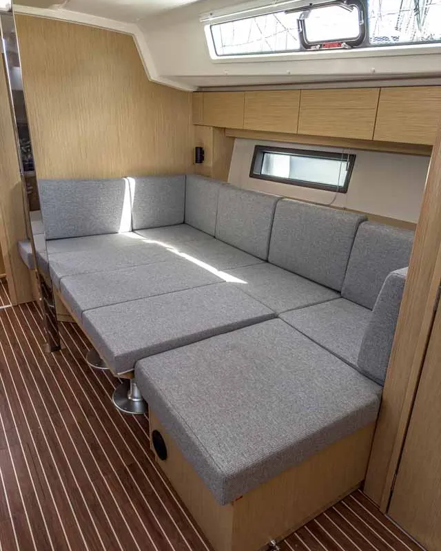 Salon of Livia, a Bavaria C42 sailboat at Grad Pula, Croatia
