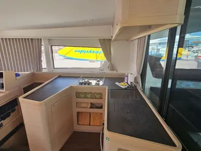Galley of Azzuro, a Lagoon 42 catamaran at Grad Biograd na Moru, Croatia