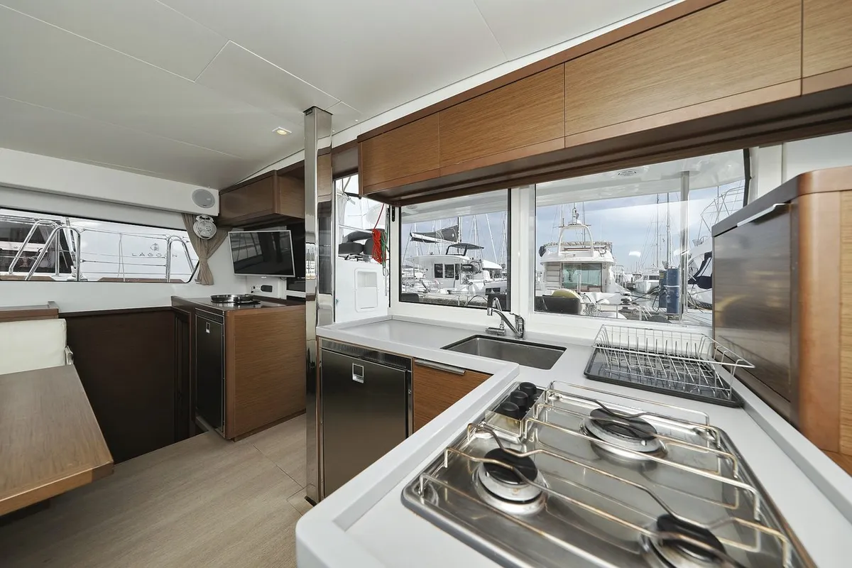 Galley of Mari, a Lagoon 40 catamaran at Općina Sukošan, Croatia