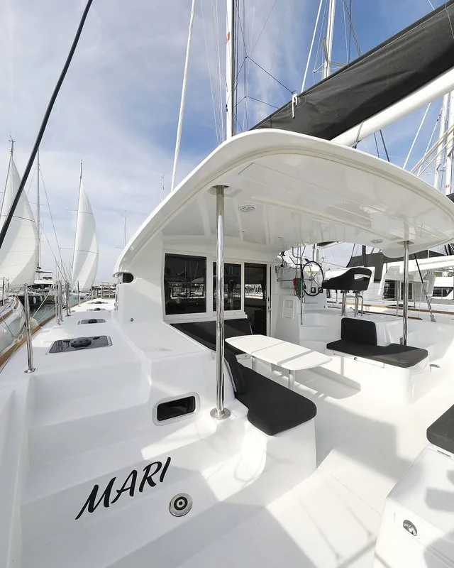 Deck of Mari, a Lagoon 40 catamaran at Općina Sukošan, Croatia