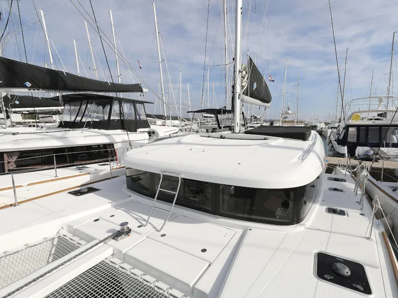 Deck of Mari, a Lagoon 40 catamaran at Općina Sukošan, Croatia