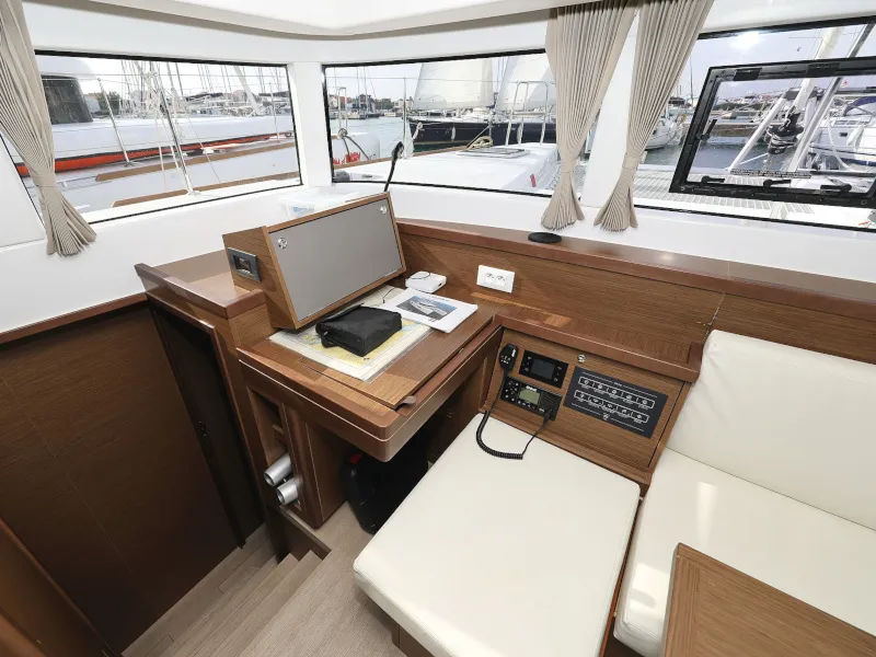 Salon of Mari, a Lagoon 40 catamaran at Općina Sukošan, Croatia