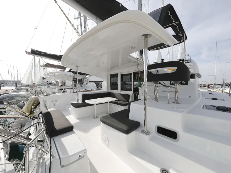 Deck of Mari, a Lagoon 40 catamaran at Općina Sukošan, Croatia