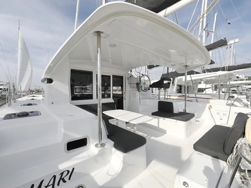 Salon of Mari, a Lagoon 40 catamaran at Općina Sukošan, Croatia