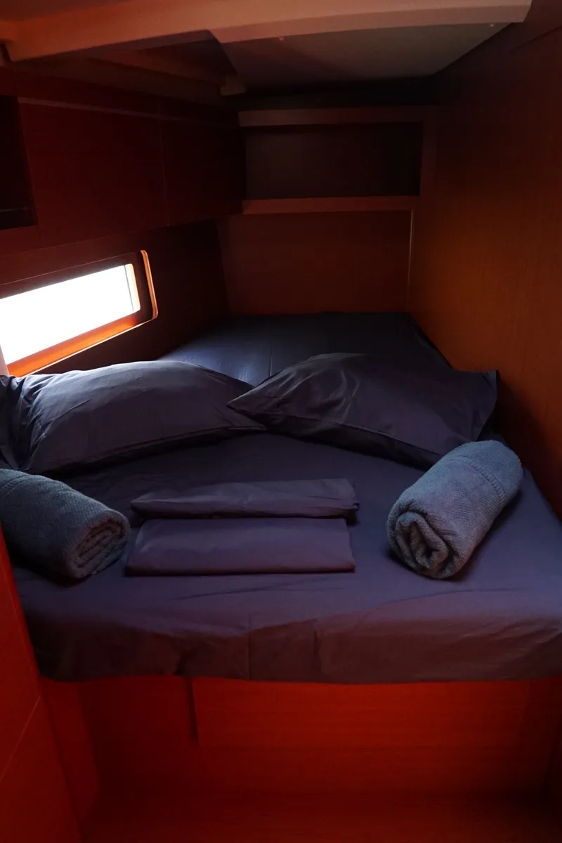 Cabin on Kismee, a Beneteau Oceanis 46.1 sailboat at Ibiza, Spain