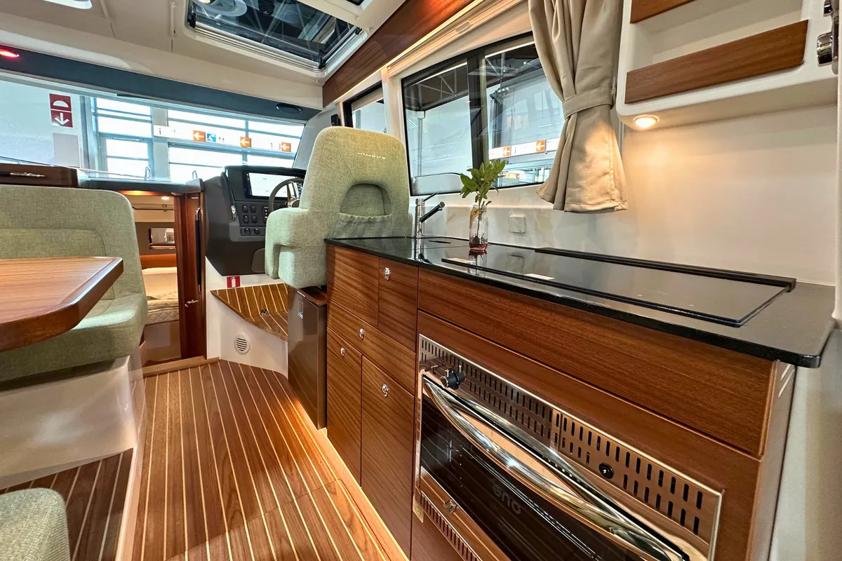 Galley of DALMATIA, a Nimbus 305 Coupe motorboat at Split, Croatia