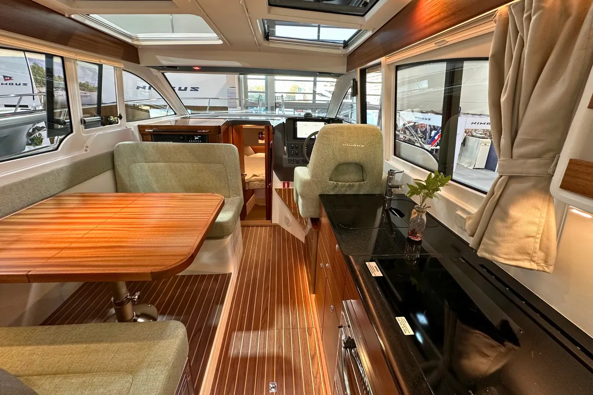 Salon of DALMATIA, a Nimbus 305 Coupe motorboat at Split, Croatia