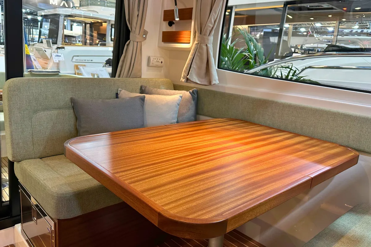 Salon of DALMATIA, a Nimbus 305 Coupe motorboat at Split, Croatia