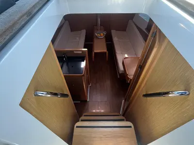 Salon of Lazzarone, a Jeanneau Sun Odyssey 319 sailboat at Cannigione, Italy