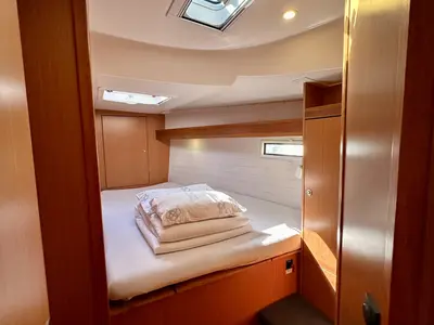 Cabin on Grego, a Bavaria Cruiser 45 sailboat at Općina Sukošan, Croatia