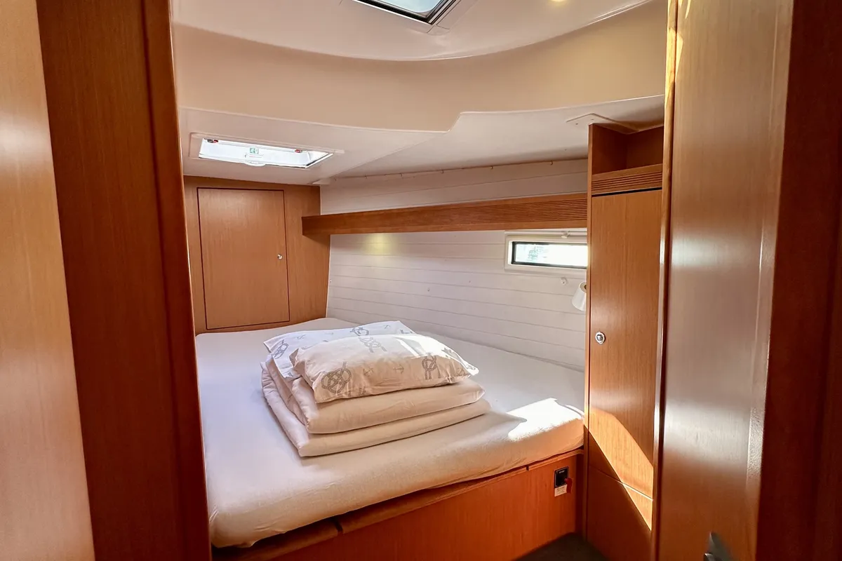 Cabin on Grego, a Bavaria Cruiser 45 sailboat at Općina Sukošan, Croatia