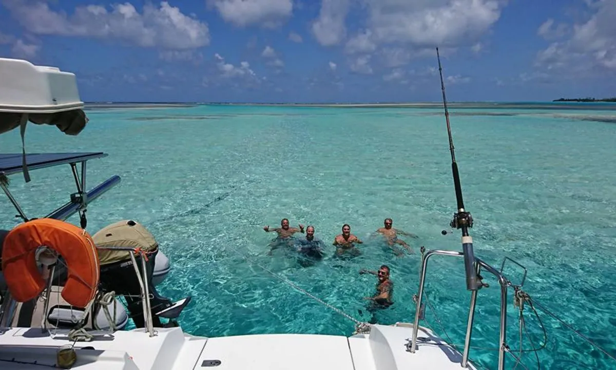 Deck of Vip One, a Lagoon 500 catamaran at Narganá, Panama