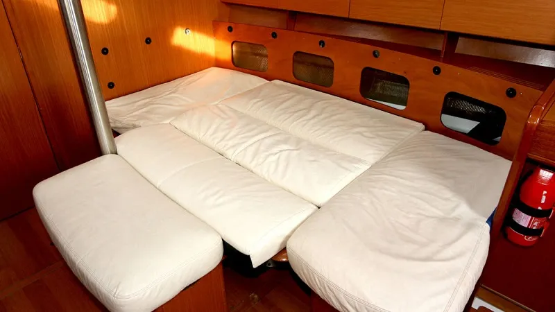Salon of ORION XI, a Beneteau Cyclades 43.3 sailboat at Volos, Greece