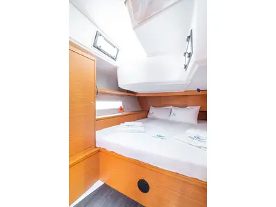 Cabin on Deniz Derin, a Dufour 470 sailboat at Fethiye, Turkey