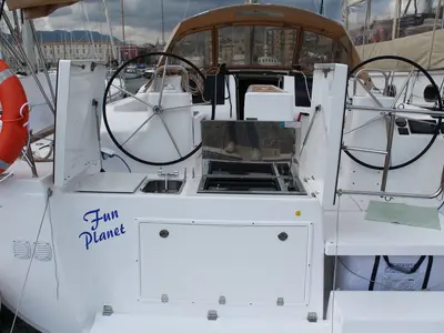 Fun Planet, a Dufour 460 GL sailboat at Marsala, Italy