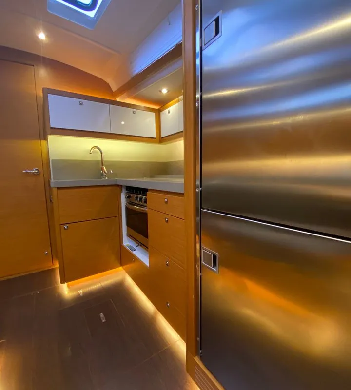 Galley of Nami, a Dufour 470 sailboat at Dénia, Spain