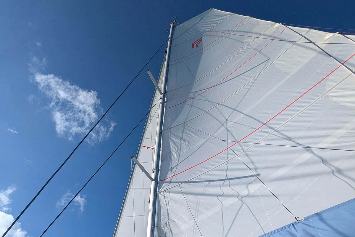 V Circle, a Fountaine Pajot Aura 51 catamaran at Roche Caiman, Seychelles