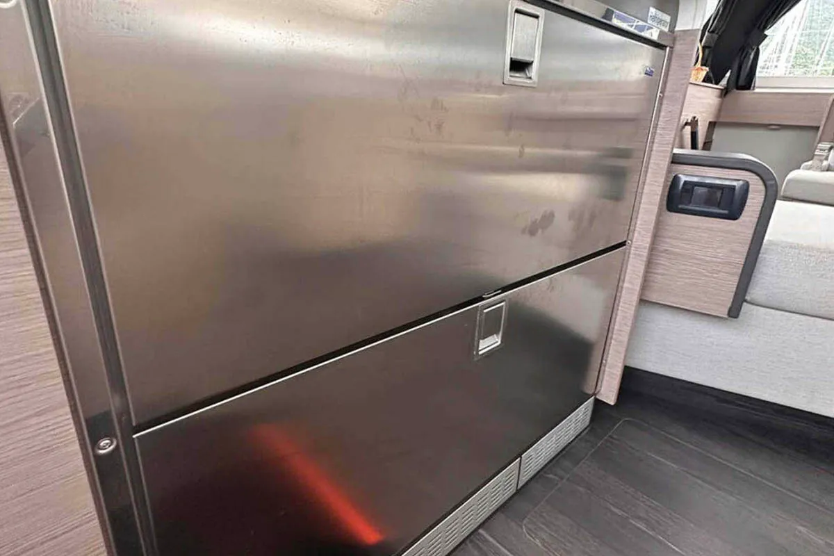 Galley of V Circle, a Fountaine Pajot Aura 51 catamaran at Roche Caiman, Seychelles