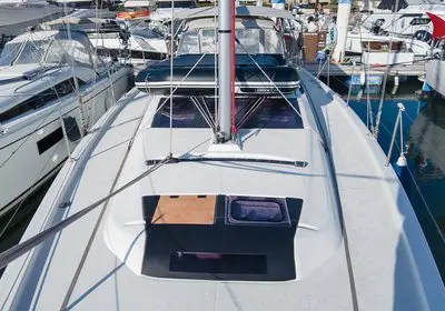 Deck of Blue Note, a Dufour 390 GL sailboat at Plan-d'Aups-Sainte-Baume, France