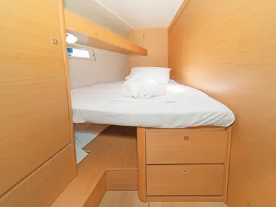 Cabin on Carpe Diem, a Dufour 460 Grand Large sailboat at Municipal Unit of Lefkada, Greece