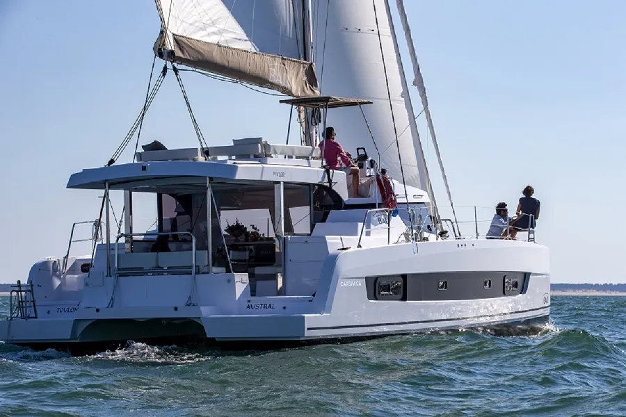 Exterior view of Windermere, a Bali Catspace catamaran at Road Town, British Virgin Islands