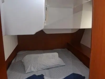 Cabin on Franziska, a Beneteau Oceanis 48 sailboat at Cannigione, Italy