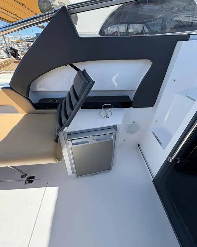 Deck of Sky, a Öchsner SRX30 motorboat at Jezera, Croatia