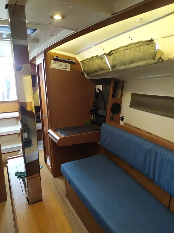 Salon of Sweet Elli, a Jeanneau Sun Odyssey 349 sailboat at Trogir, Croatia