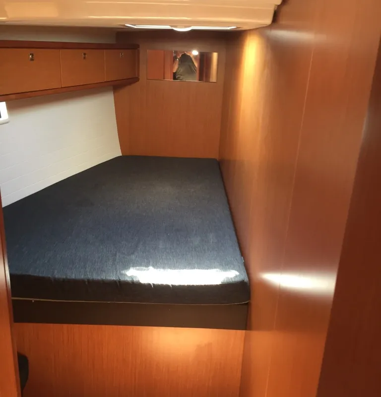 Cabin on Oreo, a Bavaria 51 Cruiser sailboat at Skiathos, Greece