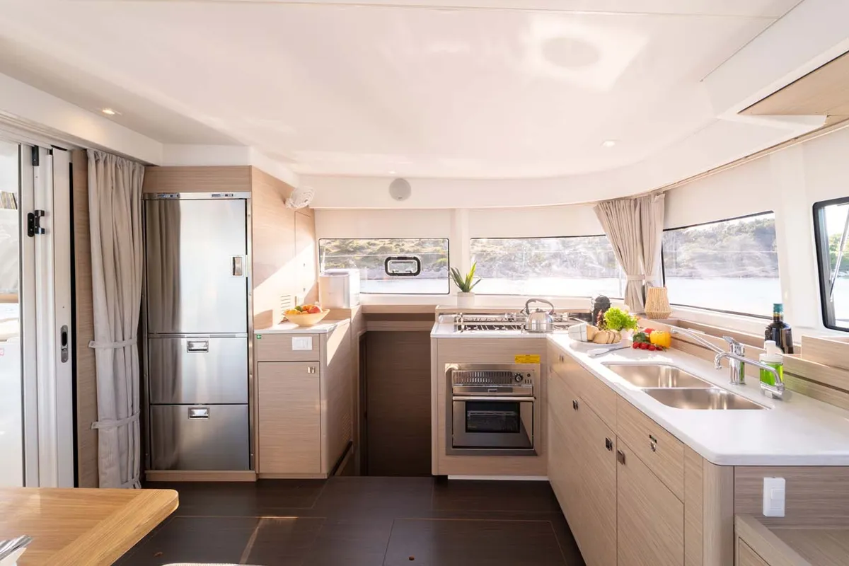 Galley of Sail la vie, a Lagoon 43 catamaran at Grad Šibenik, Croatia