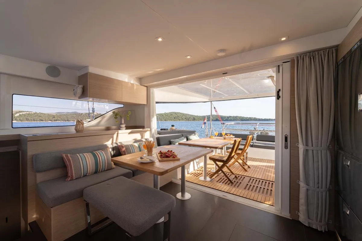 Salon of Sail la vie, a Lagoon 43 catamaran at Grad Šibenik, Croatia