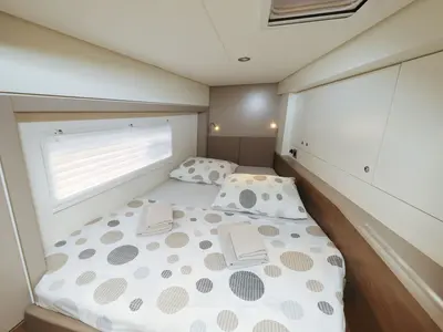 Cabin on Bellatrix, a Bali 4.2 catamaran at Seget Donji, Croatia