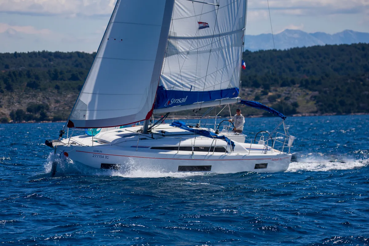 Exterior view of Sunsail 42 Classic, a Beneteau Oceanis 40.1 sailboat at Dubrovnik, Croatia