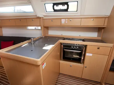 Galley of Matija, a Bavaria Cruiser 37 sailboat at Zadar, Croatia