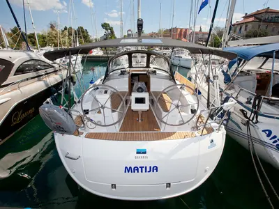 Cockpit of Matija, a Bavaria Cruiser 37 sailboat at Zadar, Croatia