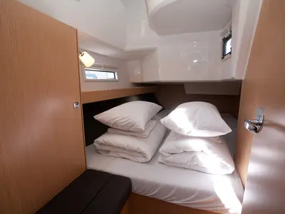 Cabin on Matija, a Bavaria Cruiser 37 sailboat at Zadar, Croatia