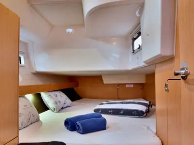 Cabin on Stella, a Bavaria Cruiser 41 sailboat at Grad Šibenik, Croatia