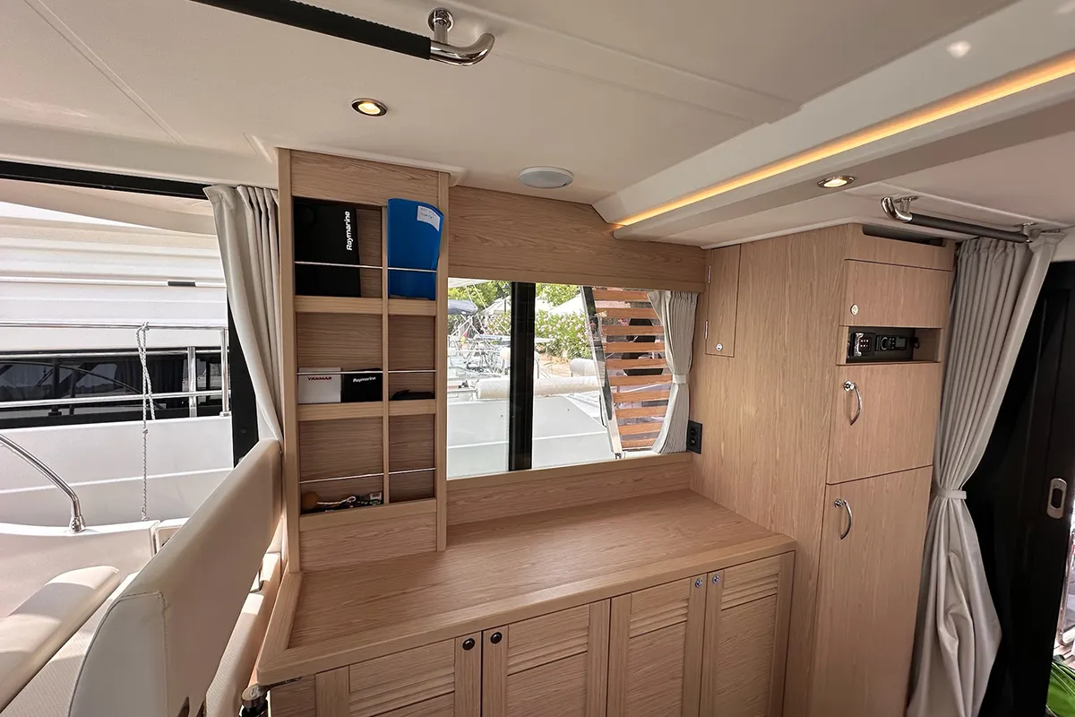 Salon of Moritz, a Beneteau Swift Trawler 41 Fly motor yacht at Biograd na Moru, Croatia